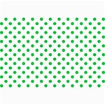 Polka Dots - Dark Pastel Green on White Collage 12  x 18 