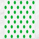 Polka Dots - Dark Pastel Green on White Canvas 11  x 14 
