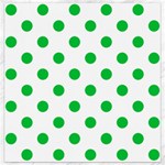 Polka Dots - Dark Pastel Green on White Canvas 12  x 12 
