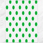 Polka Dots - Dark Pastel Green on White Canvas 12  x 16 