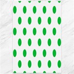 Polka Dots - Dark Pastel Green on White Canvas 12  x 18 