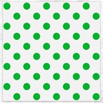 Polka Dots - Dark Pastel Green on White Canvas 16  x 16 