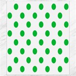 Polka Dots - Dark Pastel Green on White Canvas 20  x 24 