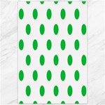 Polka Dots - Dark Pastel Green on White Canvas 20  x 30 