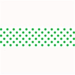Polka Dots - Dark Pastel Green on White Medium Bar Mat