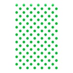 Polka Dots - Dark Pastel Green on White Shower Curtain 48  x 72  (Small)