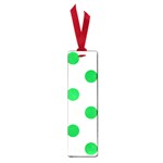 Polka Dots - Dark Pastel Green on White Small Book Mark