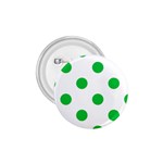 Polka Dots - Dark Pastel Green on White 1.75  Button