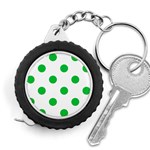 Polka Dots - Dark Pastel Green on White Measuring Tape