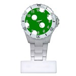 Polka Dots - White on Green Nurses Watch