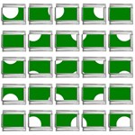 Polka Dots - White on Green 9mm Italian Charm (25 pack)