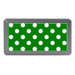 Polka Dots - White on Green Memory Card Reader (Mini)