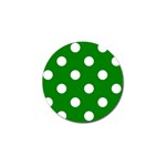 Polka Dots - White on Green Golf Ball Marker (10 pack)