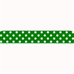 Polka Dots - White on Green Small Bar Mat