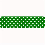 Polka Dots - White on Green Medium Bar Mat