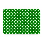 Polka Dots - White on Green Plate Mat