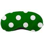 Polka Dots - White on Green Sleeping Mask