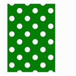 Polka Dots - White on Green Large Garden Flag (Two Sides)