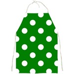 Polka Dots - White on Green Full Print Apron