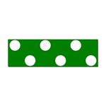 Polka Dots - White on Green Sticker Bumper (10 pack)