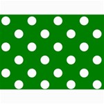 Polka Dots - White on Green 5  x 7  Photo Cards