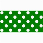 Polka Dots - White on Green 4  x 8  Photo Cards