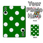 Polka Dots - White on Green Playing Cards 54 Designs