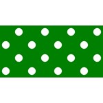 Polka Dots - White on Green YOU ARE INVITED 3D Greeting Card (8x4)