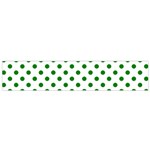 Polka Dots - Green on White Flano Scarf (Small)
