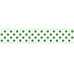 Polka Dots - Green on White Flano Scarf (Large)