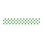Polka Dots - Green on White Flano Scarf (Mini)