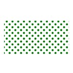 Polka Dots - Green on White Satin Wrap