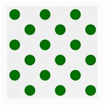 Polka Dots - Green on White Medium Glasses Cloth (2 Sides)