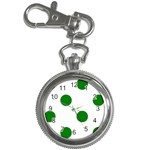 Polka Dots - Green on White Key Chain Watch