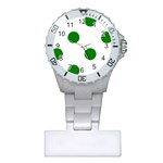 Polka Dots - Green on White Nurses Watch