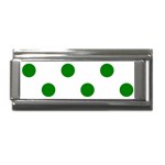 Polka Dots - Green on White Superlink Italian Charm (9mm)