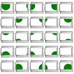 Polka Dots - Green on White 9mm Italian Charm (25 pack)