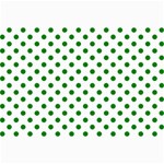 Polka Dots - Green on White Collage 12  x 18 