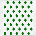 Polka Dots - Green on White Canvas 8  x 10 