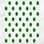 Polka Dots - Green on White Canvas 16  x 20 