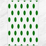 Polka Dots - Green on White Canvas 20  x 30 