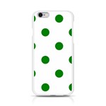 Polka Dots - Green on White Apple iPhone 6/6S Silicone Case (Transparent)