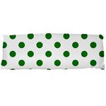 Polka Dots - Green on White Body Pillow Case Dakimakura (Two Sides)