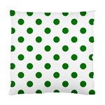 Polka Dots - Green on White Standard Cushion Case (One Side)