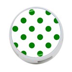 Polka Dots - Green on White 4-Port USB Hub (Two Sides)