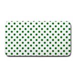 Polka Dots - Green on White Medium Bar Mat