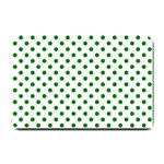 Polka Dots - Green on White Small Doormat