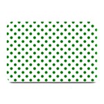 Polka Dots - Green on White Plate Mat