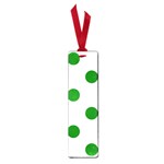 Polka Dots - Green on White Small Book Mark