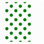 Polka Dots - Green on White Large Garden Flag (Two Sides)